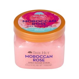 TREE HUT, Moroccan Rose Shea Sugar Scrub, Exfoliante Corporal de Azúcar Natural con Manteca de Karité y Esencia de Rosa Marroquí, Exfolia e Hidrata la Piel, 510 gramos