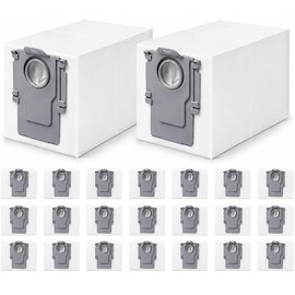 24 Pack Qrevo Dust Bags Replacement for Roborock QV 35A/Qrevo S5V/QV35S/Saros 10/10R/Z70/Qrevo/Q Revo/S/Qrevo Pro/Plus/MaxV/Master/Curv/Edge/S5X/Qrevo Edge S5A/S8 MaxV/S8 Max Ultra Robot Vacuum