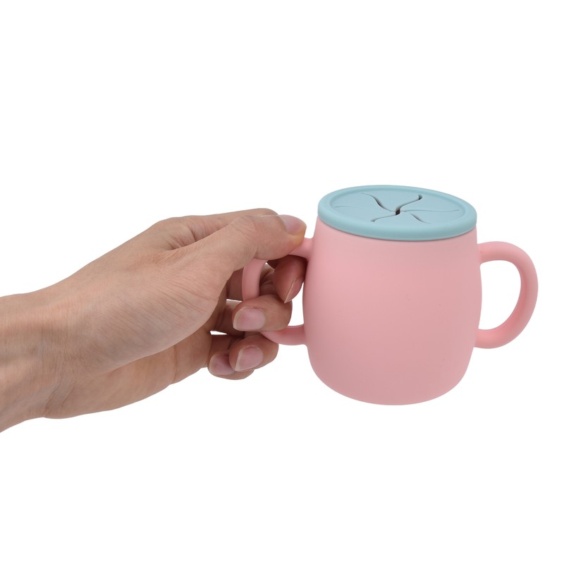 Silicone Toddler Cup Drop Proof Portable Baby Training Cup with