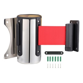 5 m Stainless Steel Barrier Extendable Barrier Tape Retractable Wall Mounted Barrier Personal Control System Barrier Stands Barrier Rope Wall Strap Safety for Barrier Stand Crowd Control