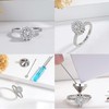 Sunflower Cremation Jewelry Urn Ring: 925 Sterling Silver Ashes Ring