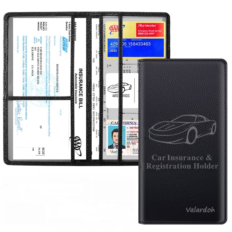 Valardoh Premium Car Registration and Insurance Card Holder, Car Document
