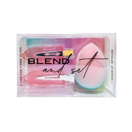 Blend & Set New in Box Blend & Set 1 makeup sponge 2 crease free hair clips