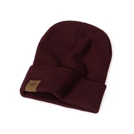 Winter Beanie Hats for Men and Women,Stretchy Daily Knit Hat,Gifts for Dad Mom (Maroon)