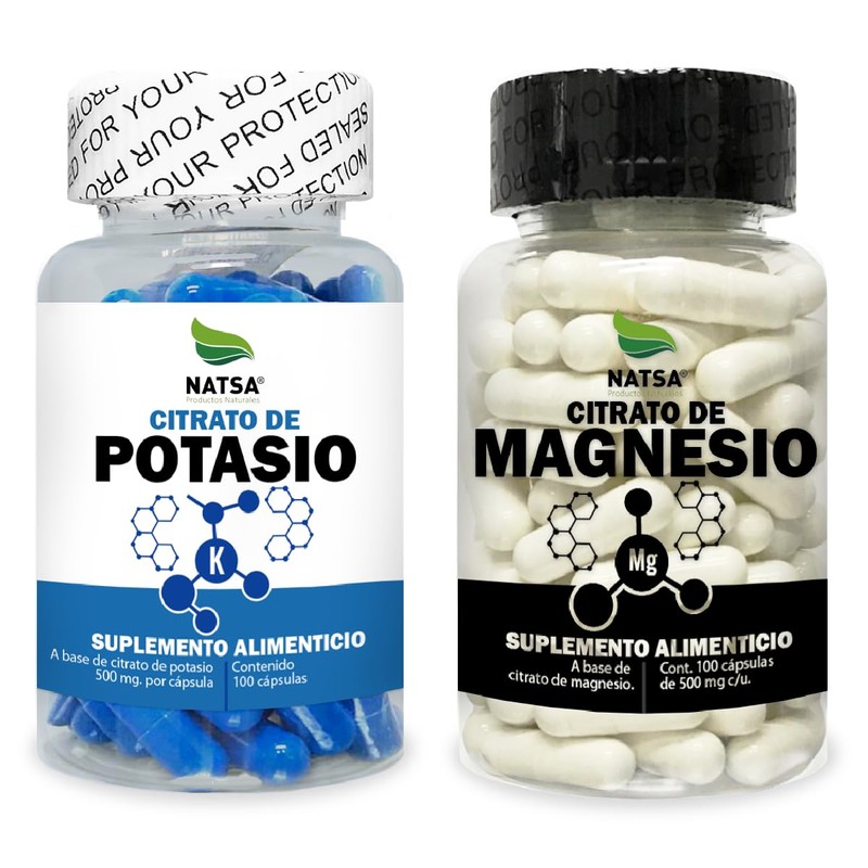NATSA Pack Citratos - Magnesio y Potasio 100 Caps cu
