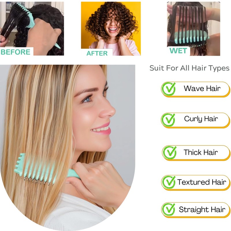 curly hair brush (Black)