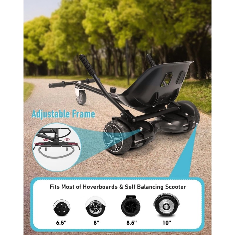 K1 Hover-1 Kart Buggy Attachment Compatible 6.5 & 10" Electric