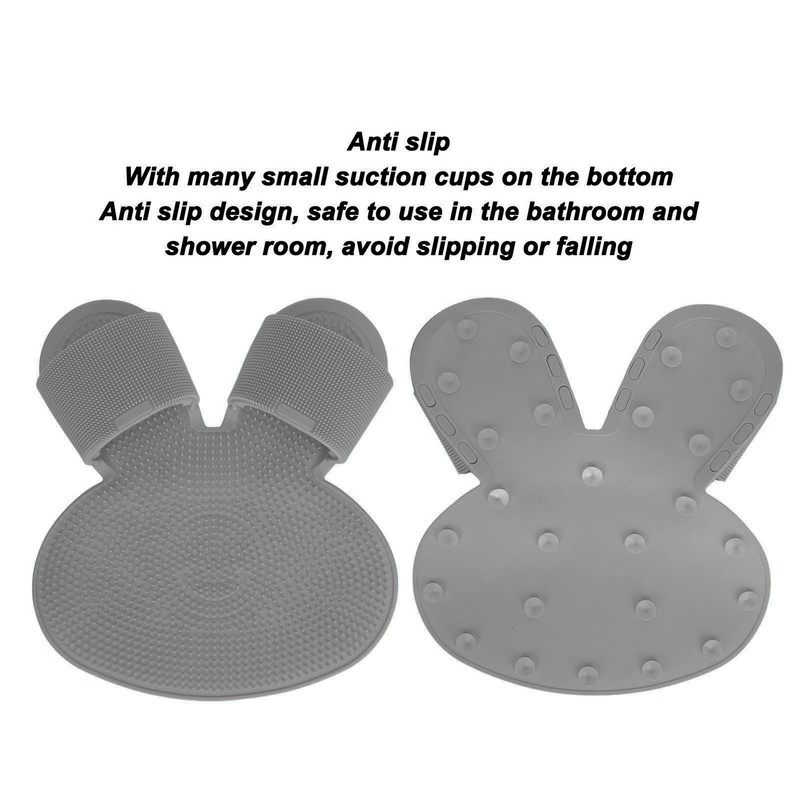 Foot Scrubber Shower Mat with Strong Suction Cups Prevent Slip