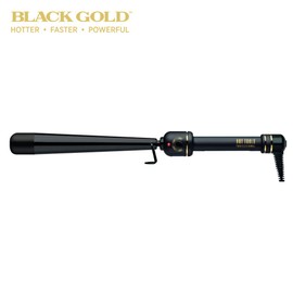 Hot Tools Black Gold Reversed Tapered Curling Wand | Creates Tousled Waves and Curls (1-1/4 – ¾ in)