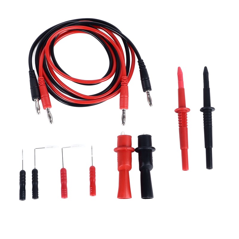 10PCS Set Multimeter Test Leads Kit Universal Black and Red