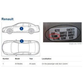 Genuine Colors Paint Pen Blanc Glacier 369 for Renault Silver Megane Lutecia Capture Fluence Clio Symbol Alaskan