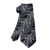 ROBERTO GABBANI Mens White and Black Paisley Tie and Pocket