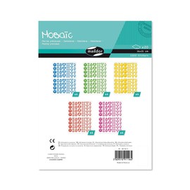 Maildor AE116O Pack of 20 Sheets of Stickers in DIN A5 Format, 14.8 x 21 cm, Ideal for Children from 2 Years, Gemstones) 1 Pack
