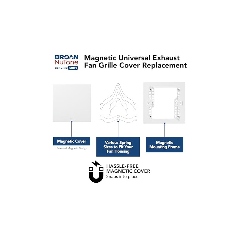 Broan-NuTone RCM700 Magnetic Universal CleanCover™ Bath Fan Replacement Grille