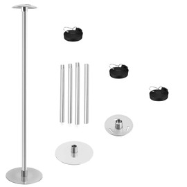 Aluminum Alloy Boat Cover Support Poles with 316 Stainless Steel Mushroom Cap and Base, 4 Levels of Adjustable Heights, Marine Grade Cover Support System for Pontoon/Jon Boat Cover/Bimini Tops (1)