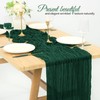 16 Pack Cheesecloth Table Runner 35x120 Inch Emerald Green Table