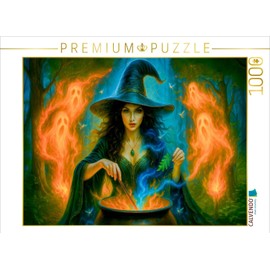 CALVENDO Puzzle Herbal Witch with Spirits at The Magic Cauldron | Size