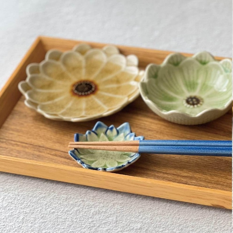 Tanaka Chopsticks Shop Fiore Chopsticks Rest, Rosa, Mino Ware, Made