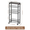 PAPAGIFTREE 4 Tier Slim Rolling Storage Cart with Pull-Out Baskets,