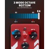 STRICH Polyphonic Octave Guitar Pedal,Digital 3-Mode Octave Shifter with Top/Both/Bottom