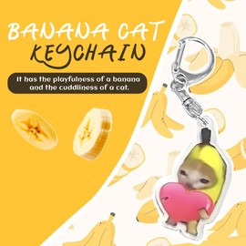 TEOZBLU Set of 2 Keychains Key Holder Pendant Cat, Key Pendant Couple, Partner Key Pendant, Cute Cat, Matching Keychain, Backpack Key Pendant