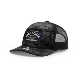 Cattle Creek Ranch Richardson 112PFP Trucker Hat - Premium Adjustable Snapback Hat-OSFM-Kryp-tek Typhon/Black