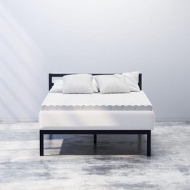 ZINUS 3 Inch Copper Cooling Memory Foam Mattress Topper with Airflow Design, Full,White