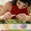 DICOSMETIC 18Pcs 3 Colors Mountain Charms Bulk Flat Round with