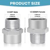 Brass 1/2" G (BSP) Female to 1/2" NPT Male Adapter,