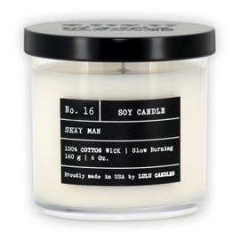 Lulu Candles | Sexy Man | Luxury Scented Soy Jar Candle | Hand Poured in The USA | Highly Scented & Long Lasting (6 Oz.)