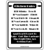 Inundatio Kitchen Rules Funny Sarcastic Laminated Sign