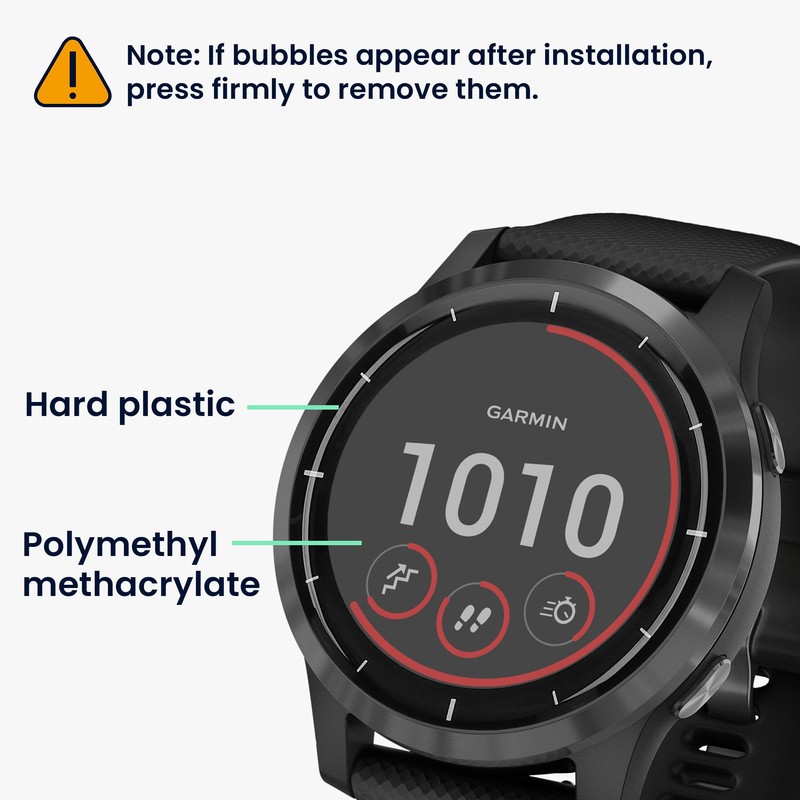 kwmobile 2 x Transparent Screen Protectors Compatible with Garmin Vivoactive