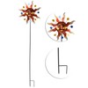 Sun Windmill Iron Weather Resistant Decorative Flower Wind Spinner with