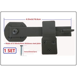 Flip Latch Barn Rustic Gate Latch Lock for Bar,Cabinet Door 6.5" Lenth Heavy Duty Iron Powder Coated (1Set, Antique Silver)