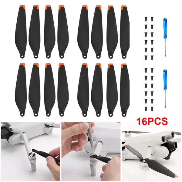 For DJI Mini 3 16PCS Drone Propeller Props Blades Quick