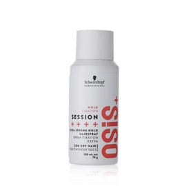 OSIS - Session Laca 100 ml, de Fijación Extra Fuerte, Peinados Duraderos, Protección Térmica, Protege Frente a Humedad y Viento, Acabado Brillante, sin Residuos,