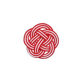 Tokyodo MH000570 Red and White Plum Knot, Small, Decorative Material, 6 Pieces, Mizuhiki Decoration, Diameter Approx. 1.2 inches (3 cm)