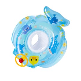 NASSIA 浮き輪 かわいいデザイン バルブ付き プール 海水浴用 水遊び用 (クジラ)