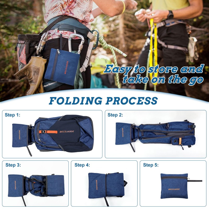 BECOJADDE 18L Hiking Backpack for Men Women Foldable Small Rucksack