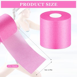 Nuanchu 30 Yards Pre-wrap Athletic Tape Foam Underwrap Tape Foam Underwrap Bandage for Wrists Elbows Knees Ankles Hair Sports, 2.76 Inches(Pink)