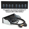 Panel Frontal Hub USB 3.0 de 8 Puertos, de 19