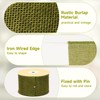 KINGLAKE 6.4cm Wired Burlap Ribbon, 10m Sage Green Wired Ribbon