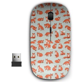 KAWAMOUSE 2.4G Ergonomic Portable USB Wireless Mouse for PC, Laptop, Computer, Notebook with Nano Receiver (Forest Fox)