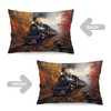 Retro Train Throw Pillow Cover Queen Size Cushion Case 20x30