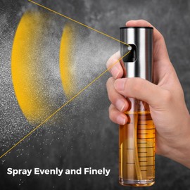 Hstcwin Ölsprüher für Speiseöl, Öl Sprühflasche Glas, 100ml Ölspray zum Kochen, Olivenölsprüher für Salat, Grillen, Backen in der Küche, aus Legierter