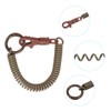 [PATIKIL] Retractor Bull Coil Spring Key Chain 2pcs Anti-lost Key
