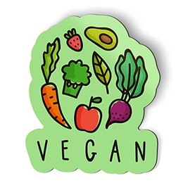 GT Graphics Express Vegan Vegetables - 5.5" Magnet for Car Locker Refrigerator