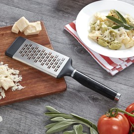 KitchenAid - Cheese Grater, Stainless Steel Bi-Directional Hand Grater with Protective Cover (Black)