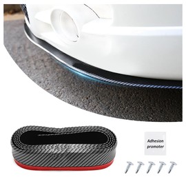 8.2Ft Carbon Fibre Front Lip As Front Bumper Protector,Upgraded Widen Rubber Front Lip Splitter for Side Skirt,Universal Front Bumper Lip Automotive Exterior Accessories
