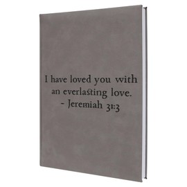 Jeremiah 31:3 Everlasting Love Notebook - Flowing Italicized Serif Font, Ideal for Romantic and Spiritual Gifts